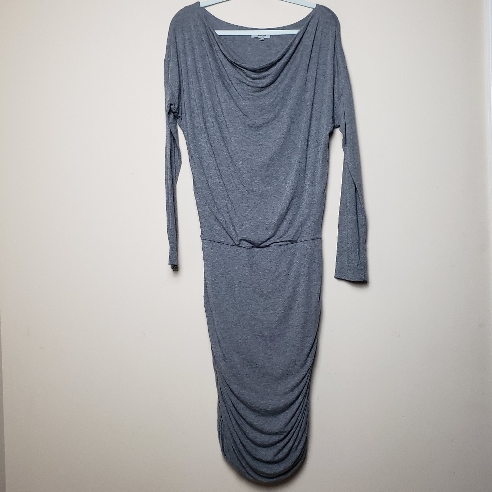 ATHLETA Grey Ruched Athletic Dress